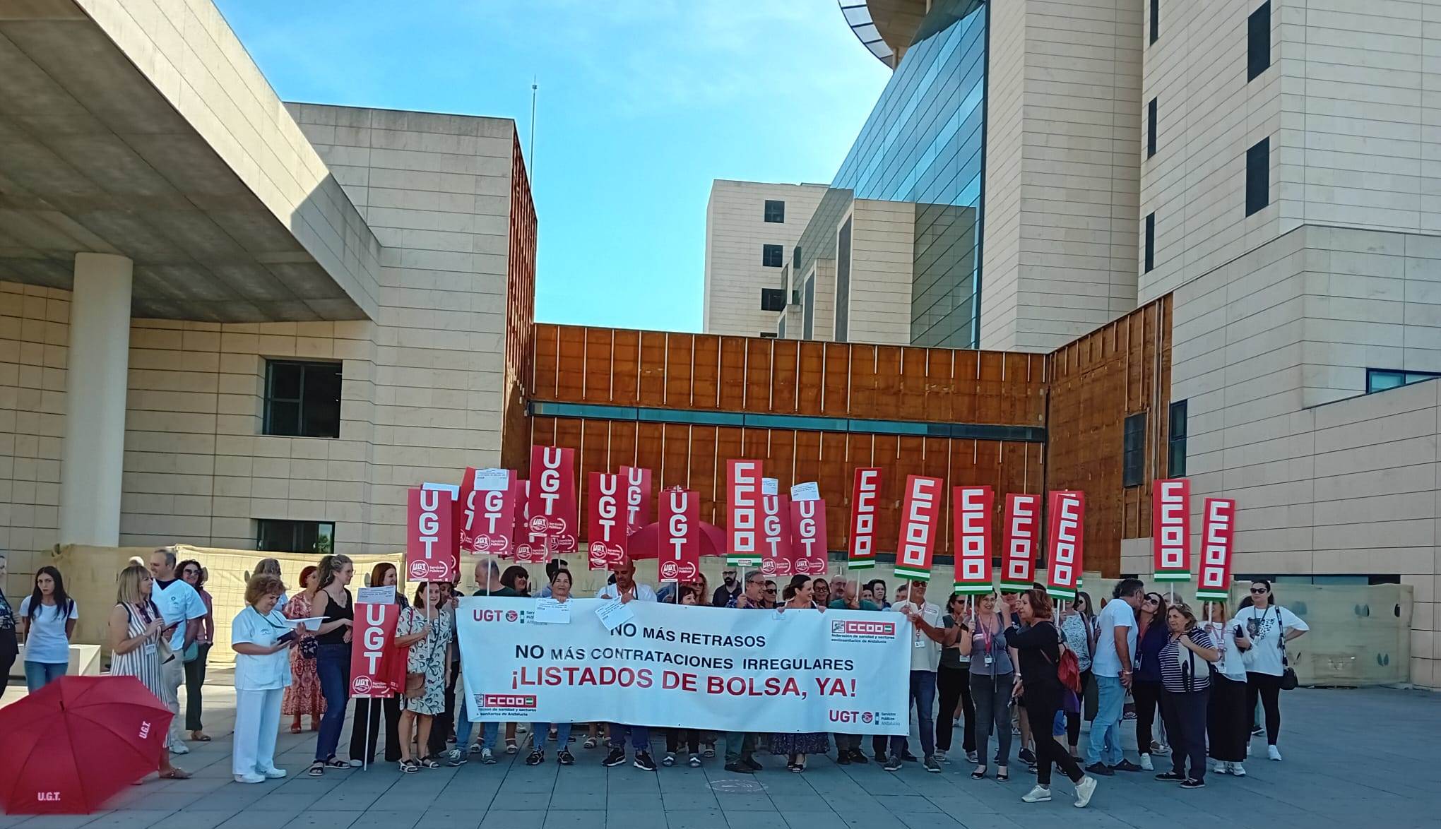 UGT y CC.OO. denuncian en Granada la dejadez del SAS con la Bolsa de Empleo Temporal